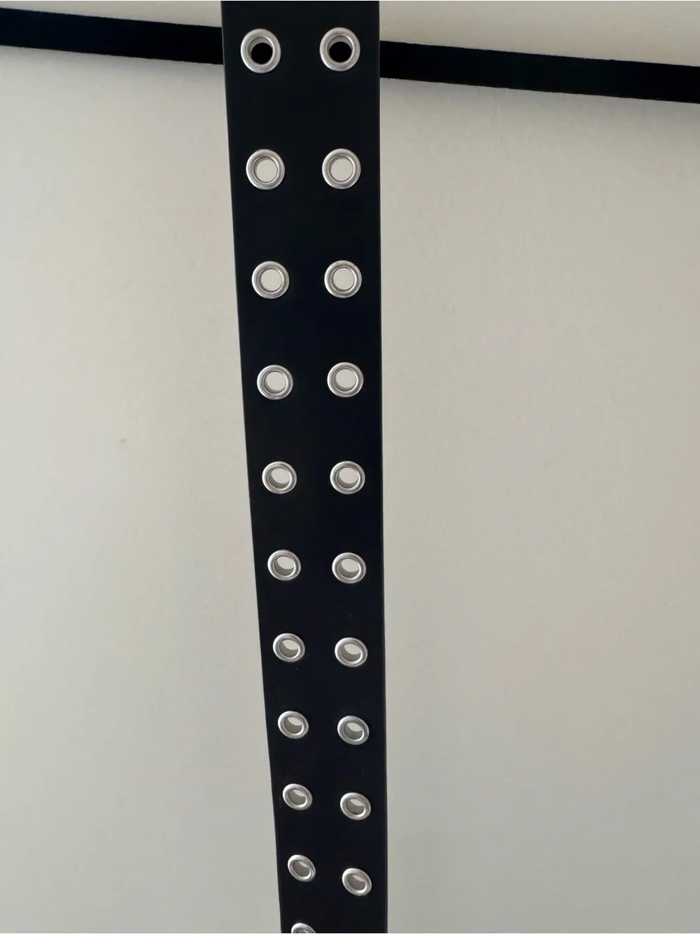 Urban Outfitters Black Double-Row Grommet Belt